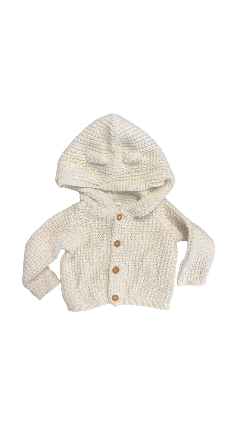 White Carters Cardigan, NB